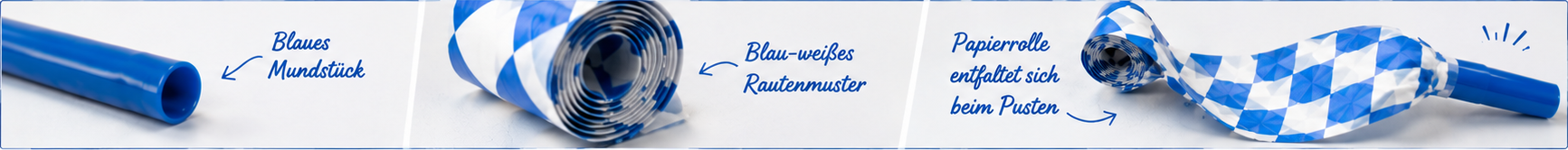 Detailaufnahme der Bayern Lufttr&ouml;ten im blau-wei&szlig;en Rautendesign